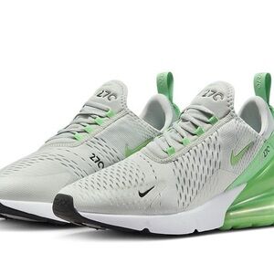 NIKE AIR MAX 270 CASUAL SHOES light silver green shock black men’s 9